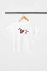 Playera Doguito con sueter rojo