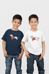 Playera Doguito con sueter rojo