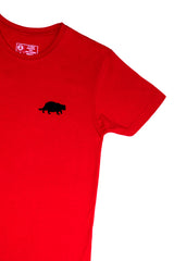 Playera Gato gordo - Negro, Rojo