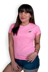 Playera Dinosaurito - Original, Rosa playa