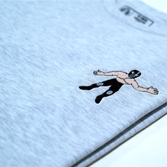 Playera Luchador Sin nombre - Blanco jaspeado