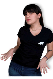 Playera Gato gordo - Blanco, Negro