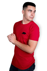 Playera Gato gordo - Negro, Rojo